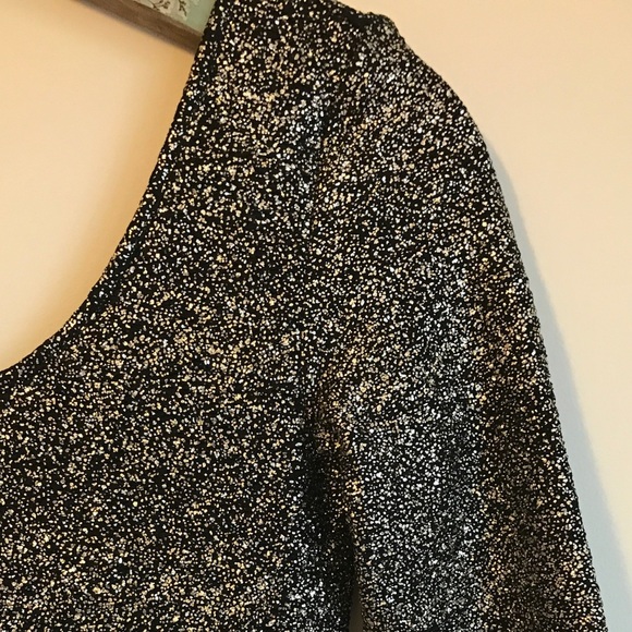 Aeropostale | NWT Black and Gold Foil Fit & Flare - Picture 2 of 3